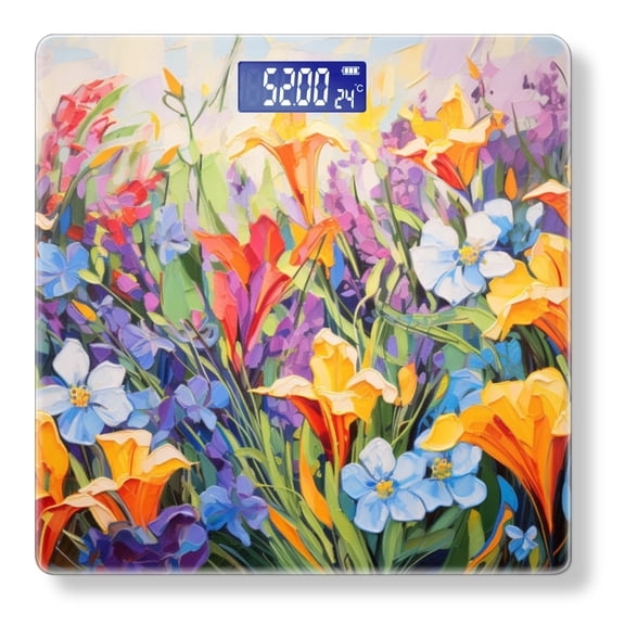 High Precision Body Weight Scale Smart Bathroom Scales with Large LCD Display(400lbs),Decorative for Bedroom-Petals And Leaves Swaying Gently Under The Soft Sunlight