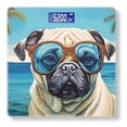 thumbnail image 1 of High Precision Body Weight Scale Smart Bathroom Scales with Large LCD Display(400lbs),Decorative for Bedroom-Pug Dog Wearing Glasses, With Palm Trees In The Background, 1 of 4
