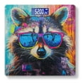 thumbnail image 1 of High Precision Body Weight Scale Smart Bathroom Scales with Large LCD Display(400lbs),Decorative for Bedroom-Raccoon Wearing Sunglasses With Colorful Painting, 1 of 4