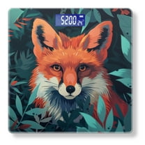 High Precision Body Weight Scale Smart Bathroom Scales with Large LCD Display(400lbs),Decorative for Bedroom-Red Fox Surrounded By Leaves In The Forest