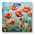 thumbnail image 1 of High Precision Body Weight Scale Smart Bathroom Scales with Large LCD Display(400lbs),Decorative for Bedroom-Red Poppies And Daisies In The Field On The Blue Background, 1 of 4