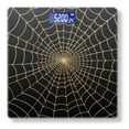 thumbnail image 1 of Bathroom Scale, Highly Accurate Digital Body Scale,Precisely Measures Weight up to 400 lbs-Spider Web Made Of Golden Thread On Black Background, 1 of 4