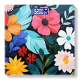 thumbnail image 1 of High Precision Body Weight Scale Smart Bathroom Scales with Large LCD Display(400lbs),Decorative for Bedroom-Various Flowers And Leaves On Black Background, 1 of 4
