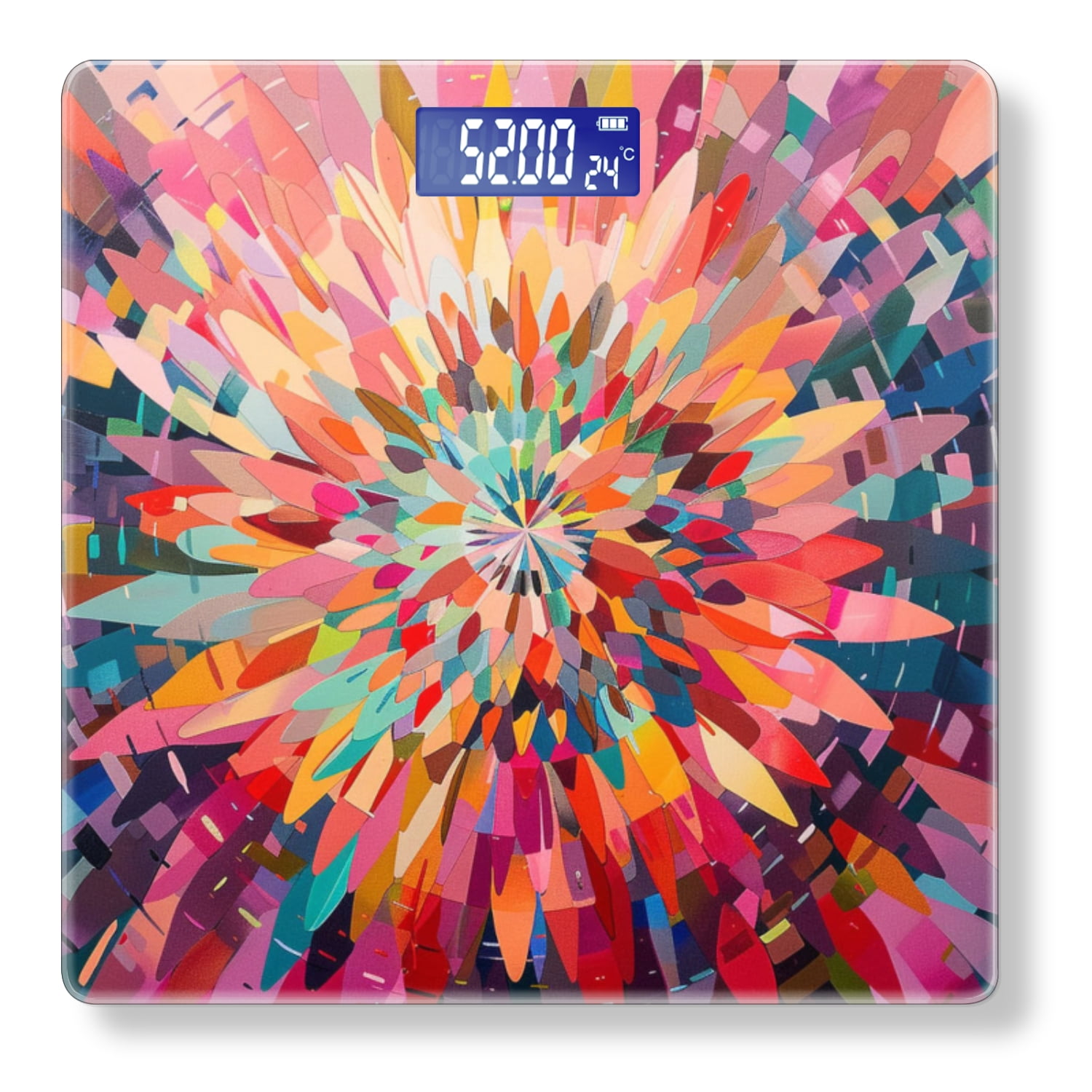 High Precision Body Weight Scale Smart Bathroom Scales with Large LCD Display(400lbs),Decorative for Bedroom-Vibrant And Colorful Abstract Painting Of Explosion