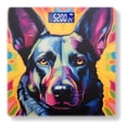 thumbnail image 1 of High Precision Body Weight Scale Smart Bathroom Scales with Large LCD Display(400lbs),Decorative for Bedroom-Vibrant Colorful Painting Of Content German Shepherd, 1 of 4