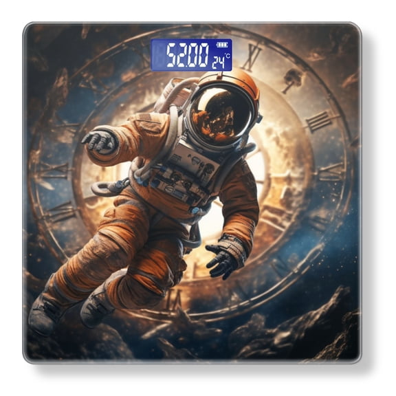 High Precision Body Weight Scale Smart Bathroom Scales with Large LCD Display(400lbs),Decorative for Bedroom-Astronaut Floating In Space