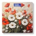 thumbnail image 1 of High Precision Body Weight Scale Smart Bathroom Scales with Large LCD Display(400lbs),Decorative for Bedroom-Bouquet Of Red Poppies And White Daisies, 1 of 4