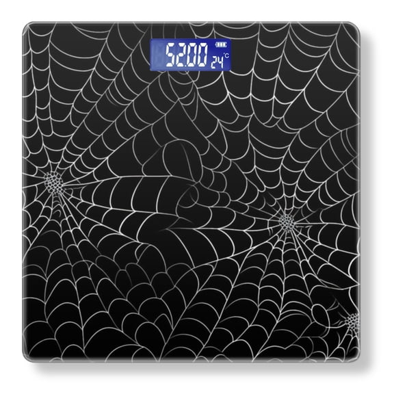 High Precision Body Weight Scale Smart Bathroom Scales with Large LCD Display(400lbs),Decorative for Bedroom-Delicate Spider Webs