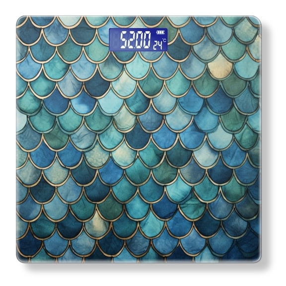 High Precision Body Weight Scale Smart Bathroom Scales with Large LCD Display(400lbs),Decorative for Bedroom-Mermaid Scales With Unique Color