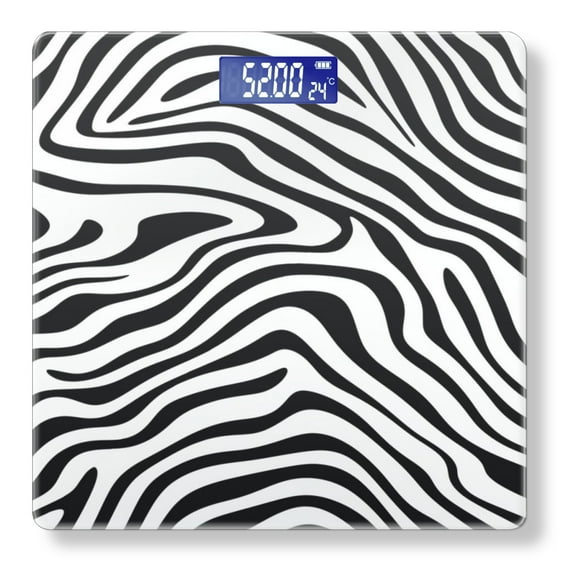 High Precision Body Weight Scale Smart Bathroom Scales with Large LCD Display(400lbs),Decorative for Bedroom-Seamless Pattern Of Zebra Stripes