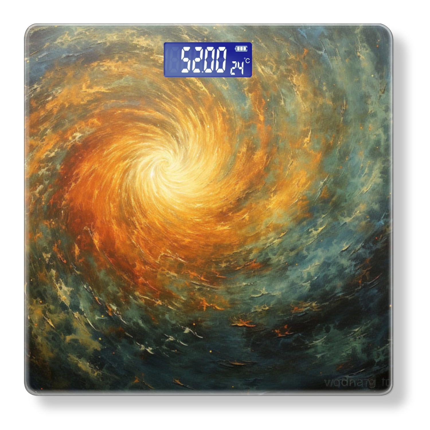 High Precision Body Weight Scale Smart Bathroom Scales with Large LCD Display(400lbs),Decorative for Bedroom-Whirlpool Nebula Galaxy Spira