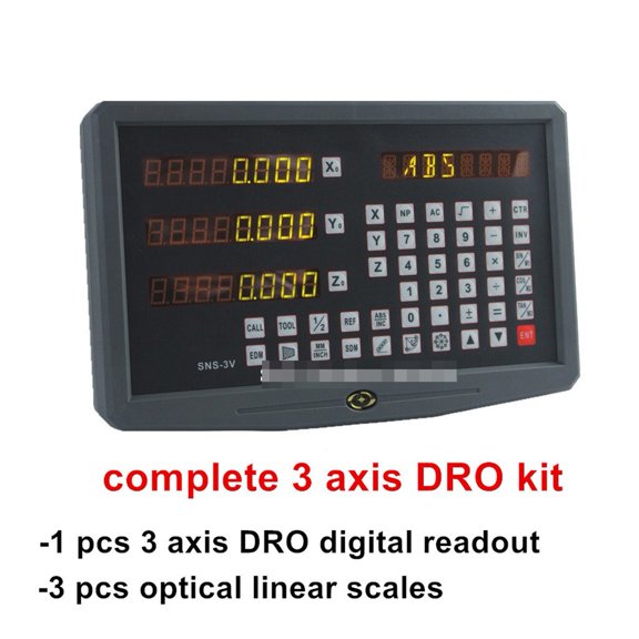 High Precision Complete Set Milling/ Lathe/ Drill Machine Digital Readout And 3 Pcs Linear Scale Linear Encoder Line ,Easy to Operate