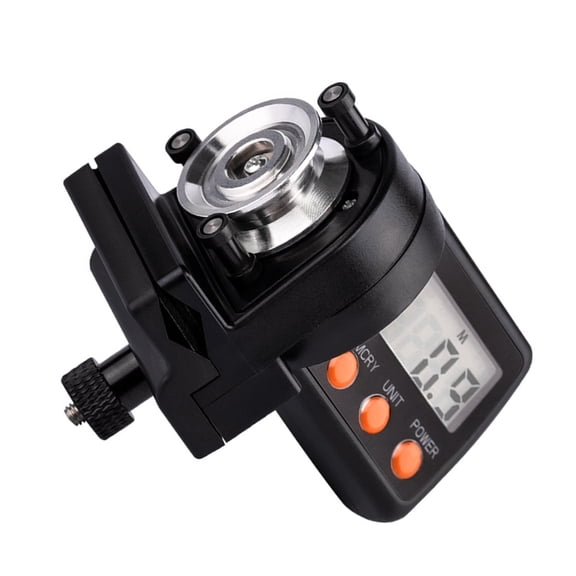 High-Precision Digital Fishing Line Counter with Alloy Wheel, Auto-Off & 5-17mm Clamps for Baitcast Reels