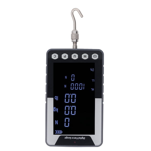 High Precision Digital Force Gauge Tester 50N 11 lbs with 3 Measurement Modes and Backlit LCD Screen 2 in / 5.1 cm for Compression Tension Calibration