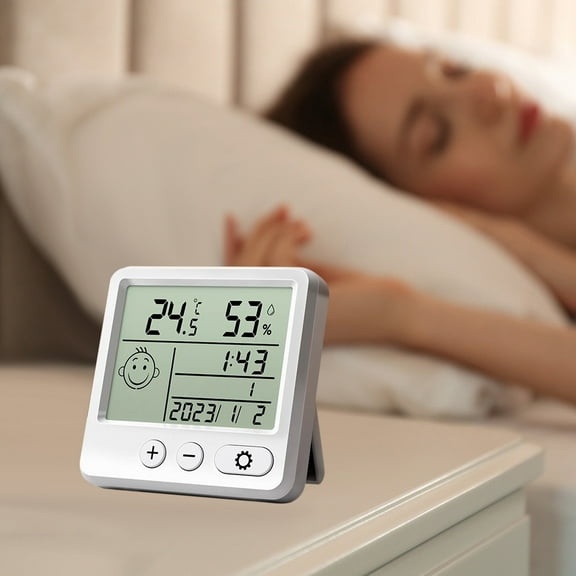 High-Precision Digital Hygrometer and Thermometer, USB Rechargeable with Comfort Indicator, Temperature & Humidity Monitor