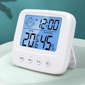 High Precision Digital Indoor Thermometer Hygrometer, Temperature And Humidity Monitor, Thermo Hygrometer Comfort Level Indicator With Backlight, Clock And / Function