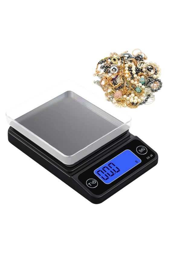 High Precision Digital Jewelry Scale,0.01g-100g Mini Gram Scale with LCD Backlight,Tare Function & Unit Conversion,Portable Rechargeable Scale for Gold,Diamonds,Herbs & Lab Use