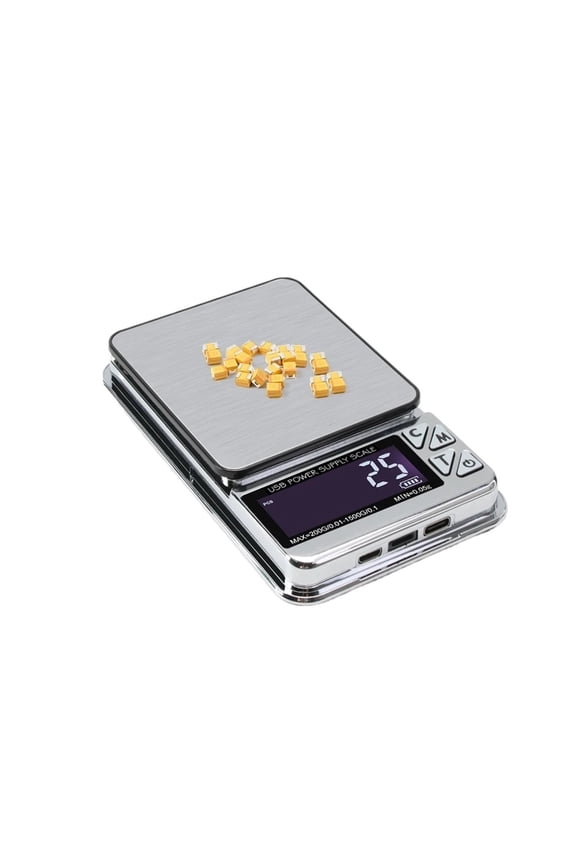 High Precision Digital Jewelry Scale, 0.01g Accuracy Pocket Scale for Kitchen & Herbs (600g Max)