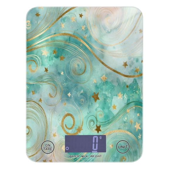 High Precision Digital Kitchen Scale Tempered Glass Food Scale Multifunction Scale Small Kitchen Appliances Beautiful Swirling Lines