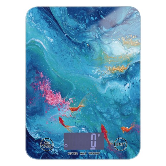 High Precision Digital Kitchen Scale Tempered Glass Food Scale Multifunction Scale Small Kitchen Appliances Blue Vortex