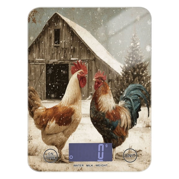 High Precision Digital Kitchen Scale Tempered Glass Food Scale Multifunction Scale Small Kitchen Appliances Chicken and Rooster