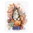 thumbnail image 1 of High Precision Digital Kitchen Scale Tempered Glass Food Scale Multifunction Scale Small Kitchen Appliances Cute Cat with Autumn Leaves, 1 of 7