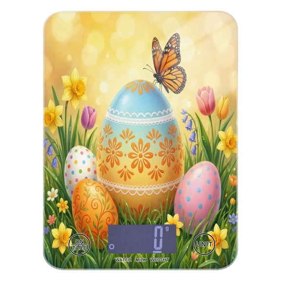 High Precision Digital Kitchen Scale Tempered Glass Food Scale Multifunction Scale Small Kitchen Appliances Decorated Eggs and Flowers
