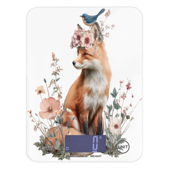 High Precision Digital Kitchen Scale Tempered Glass Food Scale Multifunction Scale Small Kitchen Appliances Fox with A Bird