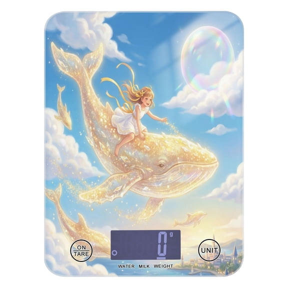 High Precision Digital Kitchen Scale Tempered Glass Food Scale Multifunction Scale Small Kitchen Appliances Giant Golden Whale