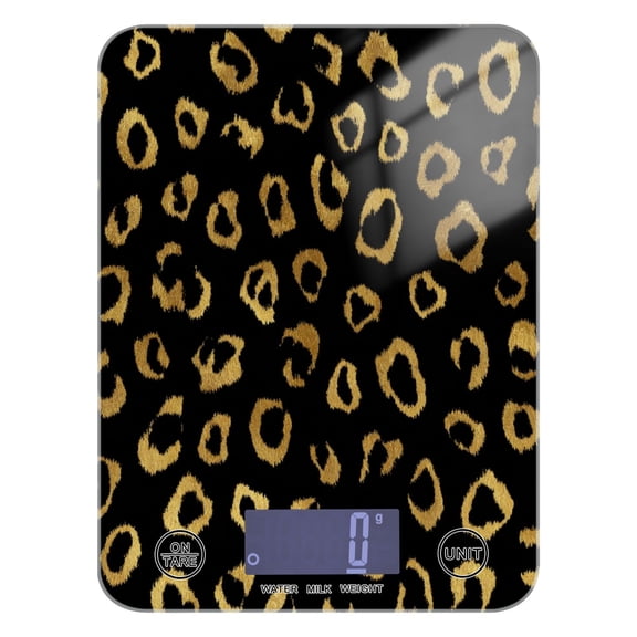 High Precision Digital Kitchen Scale Tempered Glass Food Scale Multifunction Scale Small Kitchen Appliances Gold Leopard Pattern