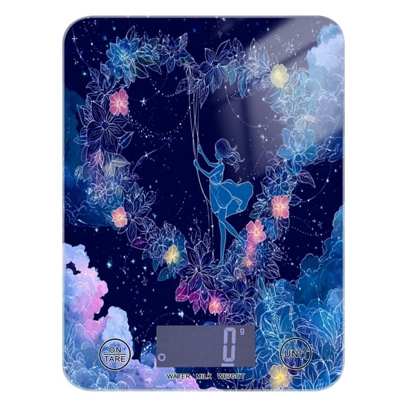 High Precision Digital Kitchen Scale Tempered Glass Food Scale Multifunction Scale Small Kitchen Appliances Heart-shaped Flower Crown
