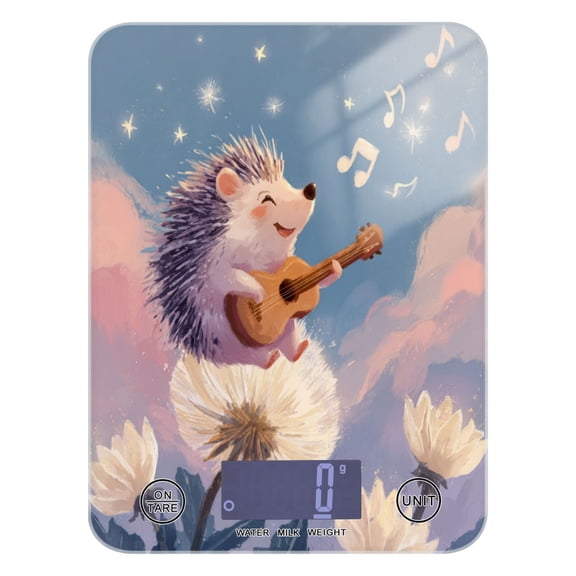 High Precision Digital Kitchen Scale Tempered Glass Food Scale Multifunction Scale Small Kitchen Appliances Hedgehog Playing The Violin