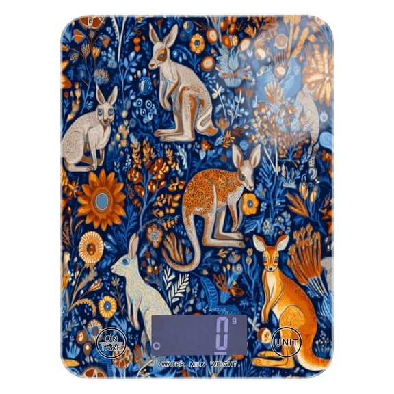 High Precision Digital Kitchen Scale Tempered Glass Food Scale Multifunction Scale Small Kitchen Appliances Kangaroos and Koalas Animals