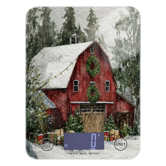 High Precision Digital Kitchen Scale Tempered Glass Food Scale Multifunction Scale Small Kitchen Appliances Old Red Barn