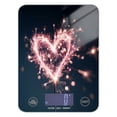 thumbnail image 1 of High Precision Digital Kitchen Scale Tempered Glass Food Scale Multifunction Scale Small Kitchen Appliances Pink Heart-shaped Sparkler, 1 of 7