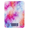 thumbnail image 1 of High Precision Digital Kitchen Scale Tempered Glass Food Scale Multifunction Scale Small Kitchen Appliances Pink and Blue Tie-dye Pattern, 1 of 7