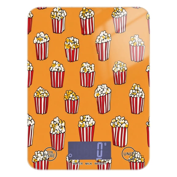 High Precision Digital Kitchen Scale Tempered Glass Food Scale Multifunction Scale Small Kitchen Appliances Popcorn Pattern