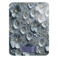thumbnail image 1 of High Precision Digital Kitchen Scale Tempered Glass Food Scale Multifunction Scale Small Kitchen Appliances Silver Flowers Pattern, 1 of 7