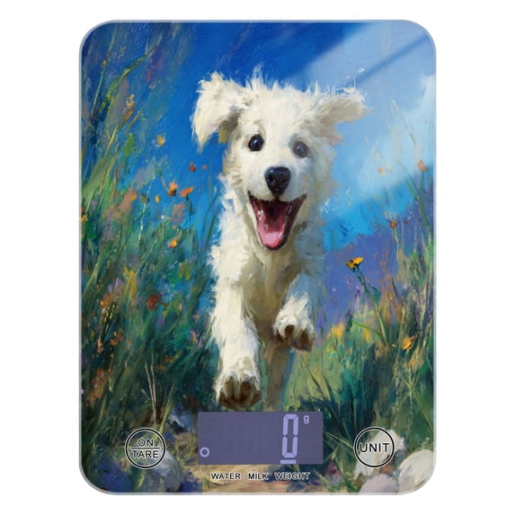 High Precision Digital Kitchen Scale Tempered Glass Food Scale Multifunction Scale Small Kitchen Appliances The Dog Is Running