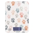 thumbnail image 1 of High Precision Digital Kitchen Scale Tempered Glass Food Scale Multifunction Scale Small Kitchen Appliances Watercolor Dog Paw Prints, 1 of 7