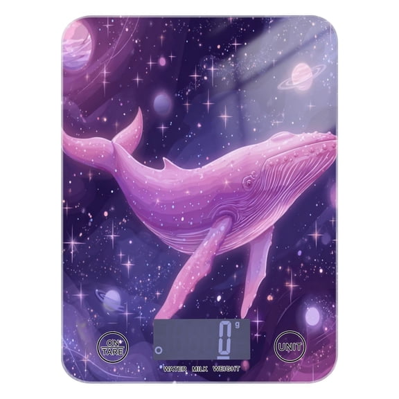 High Precision Digital Kitchen Scale Tempered Glass Food Scale Multifunction Scale Small Kitchen Appliances Whale in Space