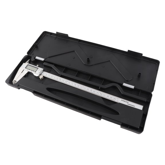 High Precision Digital Vernier Caliper 0-300mm 12 Inches Stainless Steel Measuring Tool with LCD Display for Exact Inside Outside Depth Step Dimensions