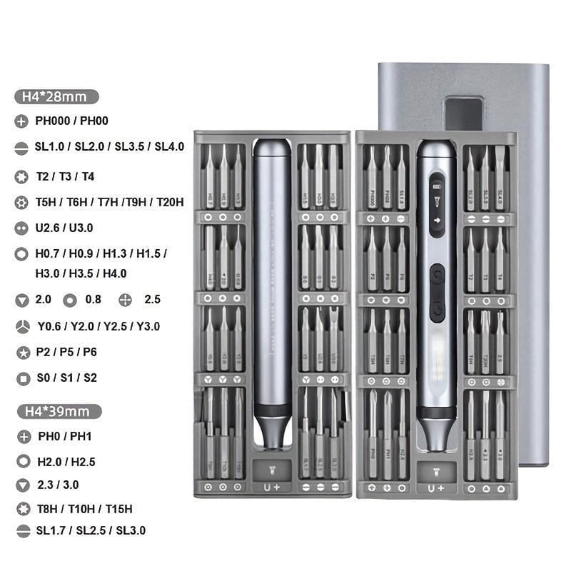 High-Precision Electric Screwdriver Set – 50-in-1 Cordless Tool with Dual Mode (Manual/Electric), Magnetic Case, Shadowless LED Lights, Type-C Fast Charging for Electronics, PC, Phone, PS5 Repair