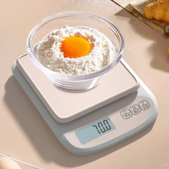 High Precision Electronic Kitchen Scale - 0.1g Accuracy, Up to 6000g Capacity, Plastic, Pink, Digital Gram Weigher for Coffee/Food/Household Use (20x15x3cm)