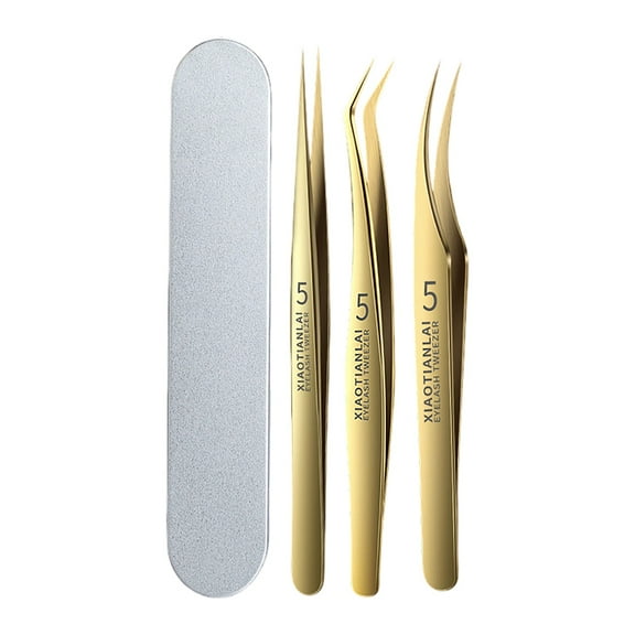 High Precision Stainless Steel Eyelash Extension Tweezers for False Eyelashes Application - Beauty Tools for Grooming