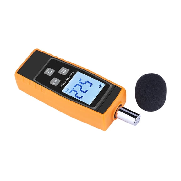 High Precision LCD Digital Sound Level Meter Decibel Audio Noise Volume Measuring Tool 30-130dBA Monitor Tester with Max Min Data Hold Mode for Home Office and Factory