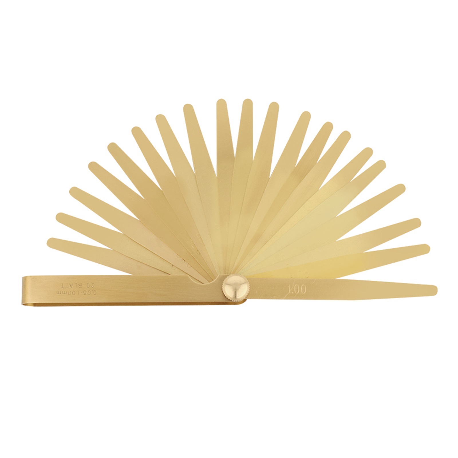 High Precision Metric Thickness Feeler Gauge 0.05-1m 13 Blades Brass Measuring Tool For Width Gap For Designers Engineers ,Easy to Use