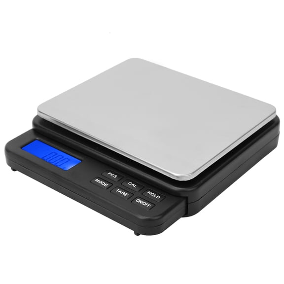High Precision Mini Digital Kitchen Scale Electric Weighing with Blue Backlit Display 1000g/0.01gBlack
