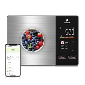 High-Precision Smart Kitchen Scale in Black with Bluetooth and Color Display