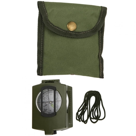 High Precision Tactical Army Green Lensatic Prismatic Compass for Outdoor Camping Hiking